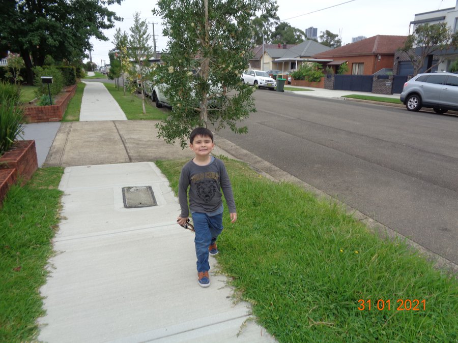 Gareth Walking to bus